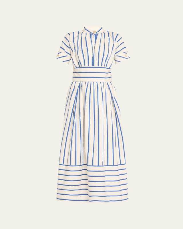 Ask For Directions Striped Shirtdress